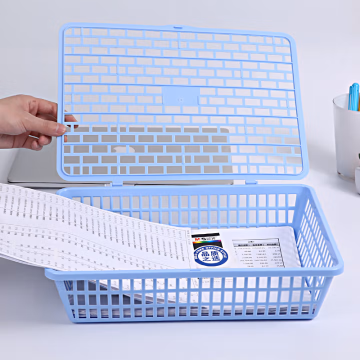 晨光(M&G) ADM95086 A4 砖形带盖公文篮 (计价单位：个) 蓝色