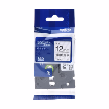 兄弟(brother) TZE-131   12mm*8m 标签色带 (计价单位：个) 透明底黑字