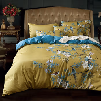 伊伊爱 TA1900065 200*230cm羽翠韵系列 60S贡缎长绒棉印花 床上四件套 (计价单位：套) 羽翠韵