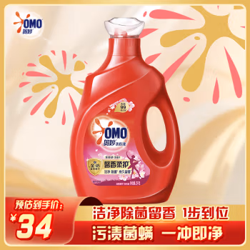 奥妙(OMO) 淡雅樱花 全自动含金纺馨香精华深层洁净 3kg 洗衣液 (计价单位：瓶)