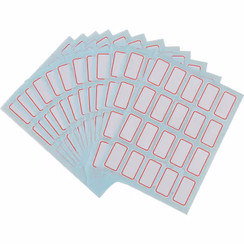 得力(deli) 6416 14*25mm 20枚/张 12张/盒 口曲纸/自粘性标贴 (计价单位：盒) 红框