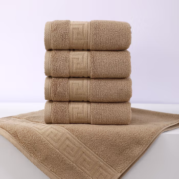 鲸轩 M805 34*74cm 130g 日出印象新疆长绒棉 毛巾 (计价单位：条) 咖色