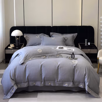 伊伊爱 TJ0KL02201784L /220*240cm 生态磨毛绣花四件套 (计价单位：套) 慕斯灰