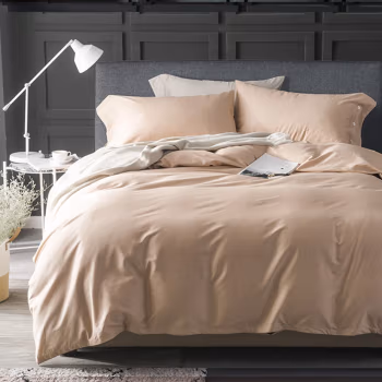 伊伊爱 QMTJ-8CRM-001 /220*240cm 60高支长绒棉纯色素色四件套 (计价单位：套) 奶咖系列
