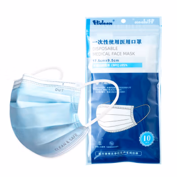 黑盾(Hidoon) 一次性 医用口罩 10.00 只/包 (计价单位：包) 蓝色