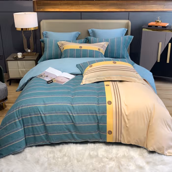 弗切尔珀榕 FKY0210222 /220*240cm环保磨毛条格四件套 床上套件 (计价单位：套) 陌颜