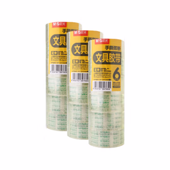 晨光(M&amp;G) AJD97324 24mm*18y 透明胶带 6.00 个/筒 (计价单位：筒) 透明