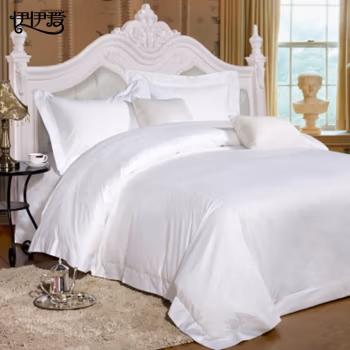 伊伊爱 YDJD0230368 200*240cm 60*80S喷气全棉贡缎纯白被套 (计价单位：件) 白色