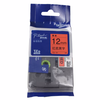 兄弟(brother) TZE-431   12mm*8m 标签色带 (计价单位：个) 红底黑字