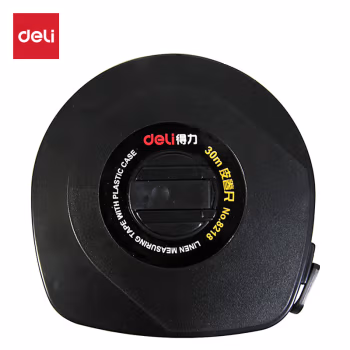 得力(deli) 8218 30m 皮卷尺 (计价单位：个) 黑色