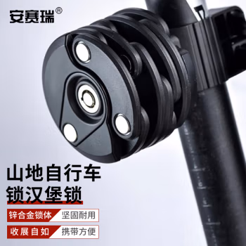 安赛瑞 520228 58.5*1.8cm宽 黑色 汉堡防盗锁 链锁 (计价单位：个) 黑