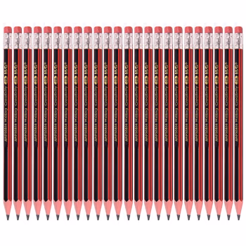 晨光(M&G) AWP-30802 HB 红黑色抽条笔杆HB铅笔 12.00 支/盒 (计价单位：盒) 红黑色笔杆 黑色笔芯