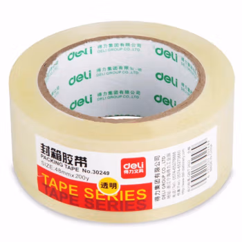 得力(deli) 30249超市封箱48mmｘ200y 胶带 (计价单位：个) 透明色