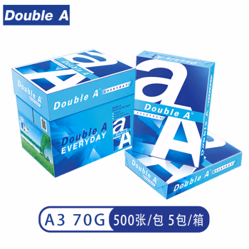 达伯埃(Double A) 70g A3 500张/包 5包/箱 复印纸 (计价单位：箱) 白色