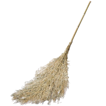 海亚森 TK-2082 长220-240cm，幅面宽80-100cm，重量1.8-2.2公斤大号竹柄竹扫把 扫帚 (计价单位：把) 黄色