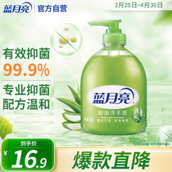 蓝月亮 芦荟抑菌 500g 洗手液 (计价单位：瓶) 绿色