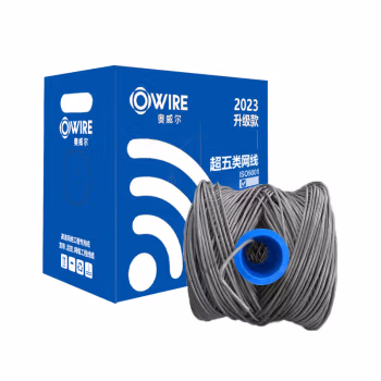 奥威尔(OWIRE) SSKJ-C5E-60BL 0.50mm加粗线径 灰 超五类非屏蔽网线 305.00 米/箱 (计价单位：箱) 灰色