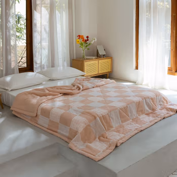 伊伊爱 BZ0SZ02201036 /200*230cm全棉格子色织双层纱夏凉被 被子 (计价单位：件) 浅绿格