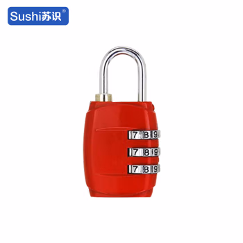 苏识 ZCC303红 三位密码锌合金 密码锁 (计价单位：个) 红色