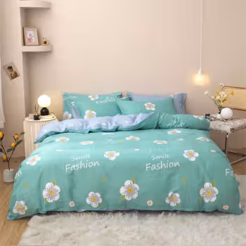 安居先森 D1411 1.5*2.0m 40支纱全棉印花单人被套套活性印染 1.00 件/条 (计价单位：条) 绿色