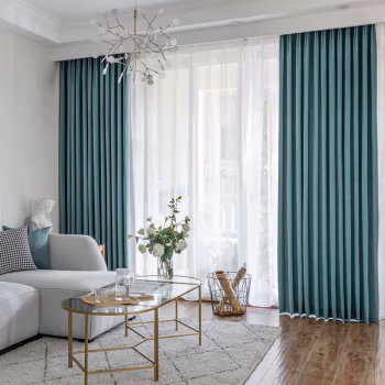 伊伊爱 CL0JB02000076 磨砂绒 70*遮光 701窗帘 1M*2.7M 含轨道含安装 窗帘 1.00 米/片 (计价单位：片) 海蓝色