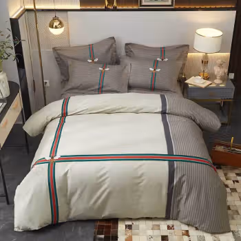 安居先森 D1559三件套 焕彩喷气全棉印花单人床三件套活性印染 (计价单位：套) 灰色