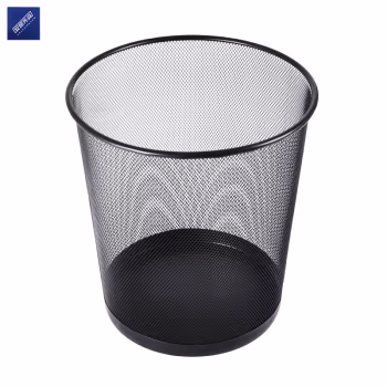 安居先森 圆形大号 金属网面垃圾桶纸篓 (计价单位：个) 黑色