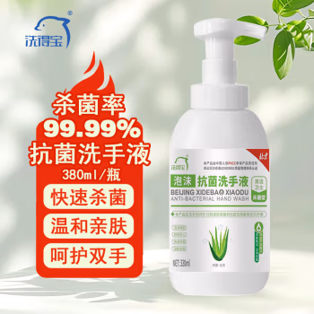 洗得宝 免洗洗手液 泡沫手消 330ml 不含酒精免洗手消毒液 (计价单位：瓶)