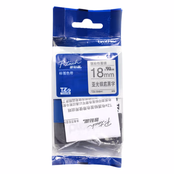 兄弟(brother) TZe-SM941 18mm 标签打印机色带 (计价单位：盒) 亚光银底黑字