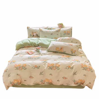 纺语柔 F1092 四件套 床上套件 (计价单位：套) 田园小兔