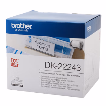 兄弟(brother) DK-22243 102mm白底黑字 标签色带 标签胶贴 1.00 卷/个 (计价单位：个) 白底黑字
