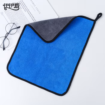 伊伊爱 YDMJ0230769 30*40cm 聚酯纤维 非一次性 抹布 5.00 块/包 (计价单位：包) 灰蓝