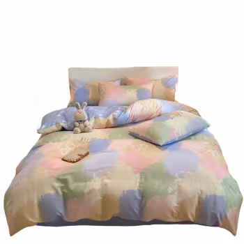 纺语柔 F1136 / 2.0m床 纯棉印花田园系列 床单被罩枕套四件套 床上套件 (计价单位：套) 渲染