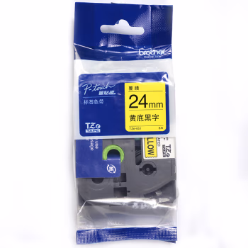 兄弟(brother) TZE-651 24mm 标签打印机色带 (计价单位：个) 黄底黑字