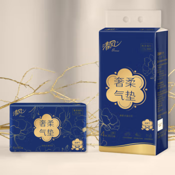 清风(Breeze) ZS360 4层90抽4包/提 M码 190mmX154mm 面巾纸 4.00 包/提 (计价单位：提) 蓝色