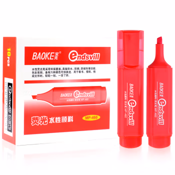 宝克(BAOKE) MP460 红色 荧光笔 (计价单位：支) 红色