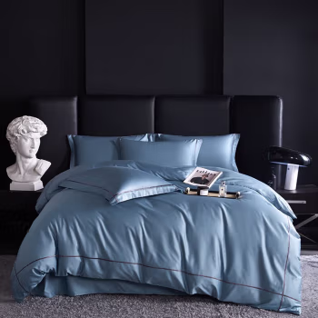 纺语柔 F1214 四件套 床上套件 (计价单位：套) 天空蓝