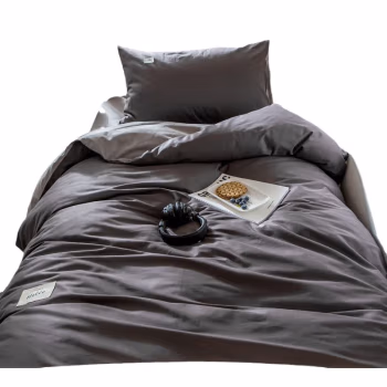 艾逸瑶选 HYJF-002 被套:150*200cm床单:160*220cm枕套:48*74cm 选梦兰灰宿舍用床上三件套 (计价单位：套) 深灰色