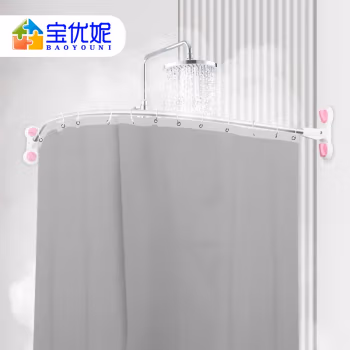 宝优妮 DQ1615-2 1155*1155*200mm 弧型浴帘杆 1.00 个/件 (计价单位：件) 不锈钢色
