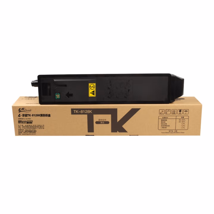 e代经典 TK-8128K黑色粉盒 带芯片 打印量16000页 适用Kyocera ECOSYS M8130cidn 墨粉碳粉 硒鼓 1.00 只/支 (计价单位：支) 黑色