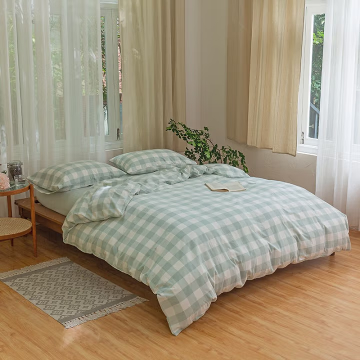 弗切尔珀榕 FSXM210156 /220*240cm水洗棉中格四件套 床上套件 (计价单位：套) 绿