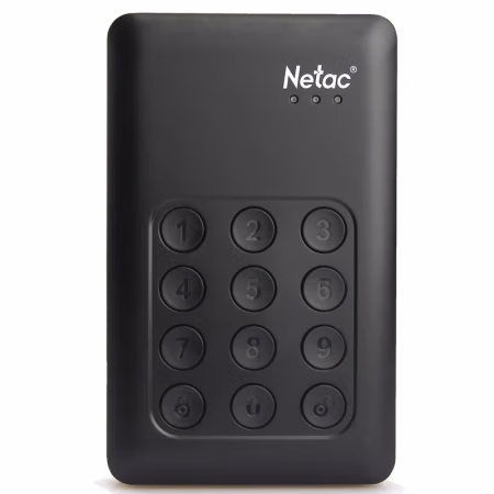 朗科（Netac） K390 1TB USB3.0 按键加密 移动存储硬盘 (计价单位：个) 黑色