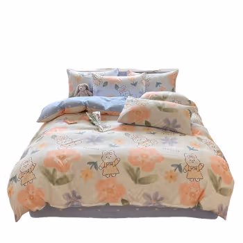 纺语柔 F1019 四件套 床上套件 (计价单位：套) 花间兔