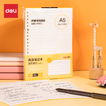 得力(deli) NA560-1 (高效笔记) 活页替芯册 (计价单位：本) 白色