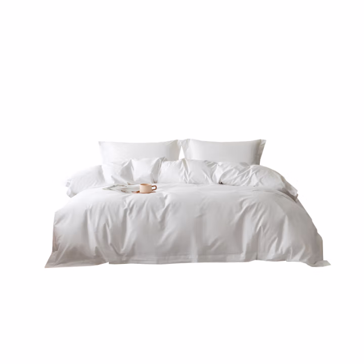 汉司家纺 150*200cm 纯棉贡缎60S 三件套 床上套件 (计价单位：套) 纯白色
