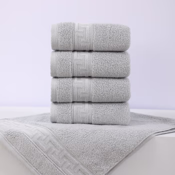 鲸轩 M804 34*74cm 130g 日出印象新疆长绒棉 毛巾 (计价单位：条) 浅灰色