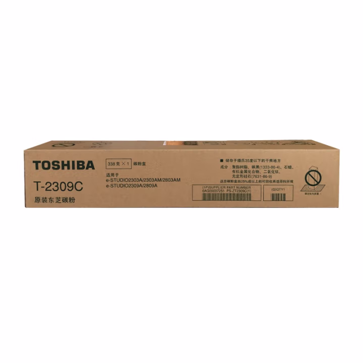 东芝(TOSHIBA) T-2309C 17500页 适用于e-STUDIO2303A/2303AM/2803AM/2309A/2809A 碳粉 1.00 只/支 (计价单位：支) 黑色
