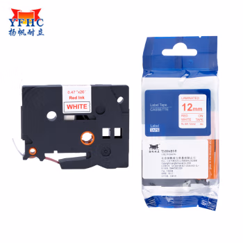 扬帆耐立（YFHC） YFHC-TZ-232 企业版 打印量12mm*8m 适用机型:兄弟BrotherGL100PT200PT1000PT1000BMPT1010PT1010B 标签色带 标签胶贴 1.00 个/盒 (计价单位：盒) 白底红字