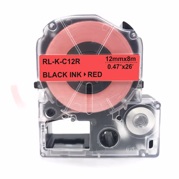 扬帆耐立（YFHC） YFHC-SC12R 标准版 打印量12mm*8m 适用机型:SR230C/230CH/530C/550C 标签色带 1.00 个/盒 (计价单位：盒) 红底黑字