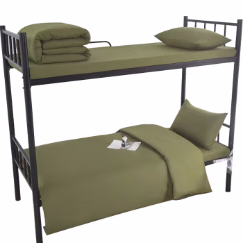 安居先森 D1383  纯色全棉 三件套 (计价单位：套) 军绿色